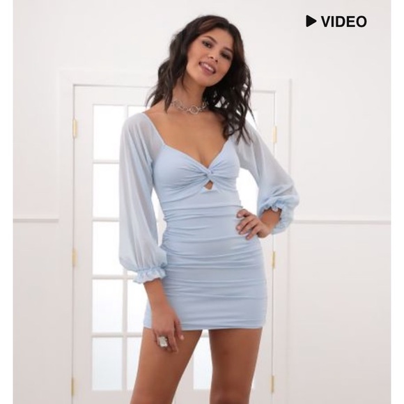 Sky Dressdenisse Chiffon Sheer Sleeve 